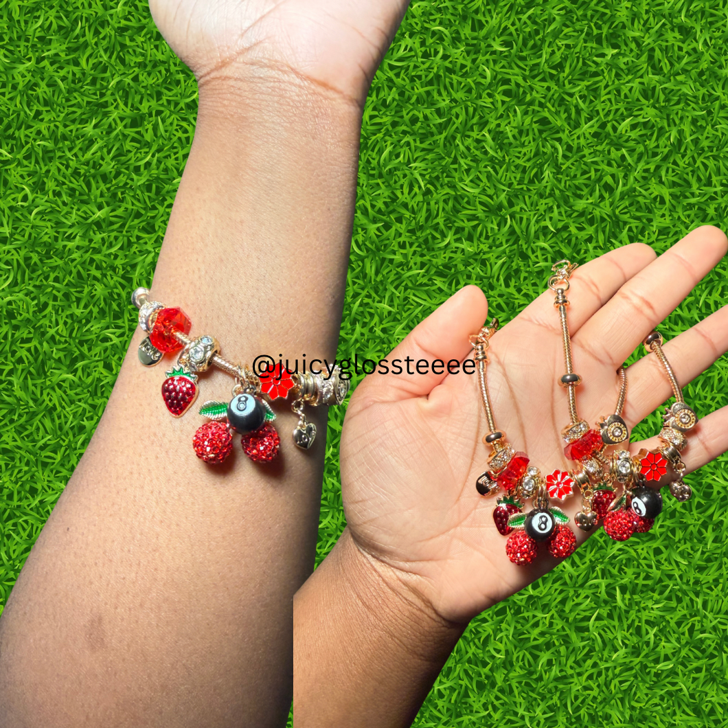 Cherry Bangle Bracelet